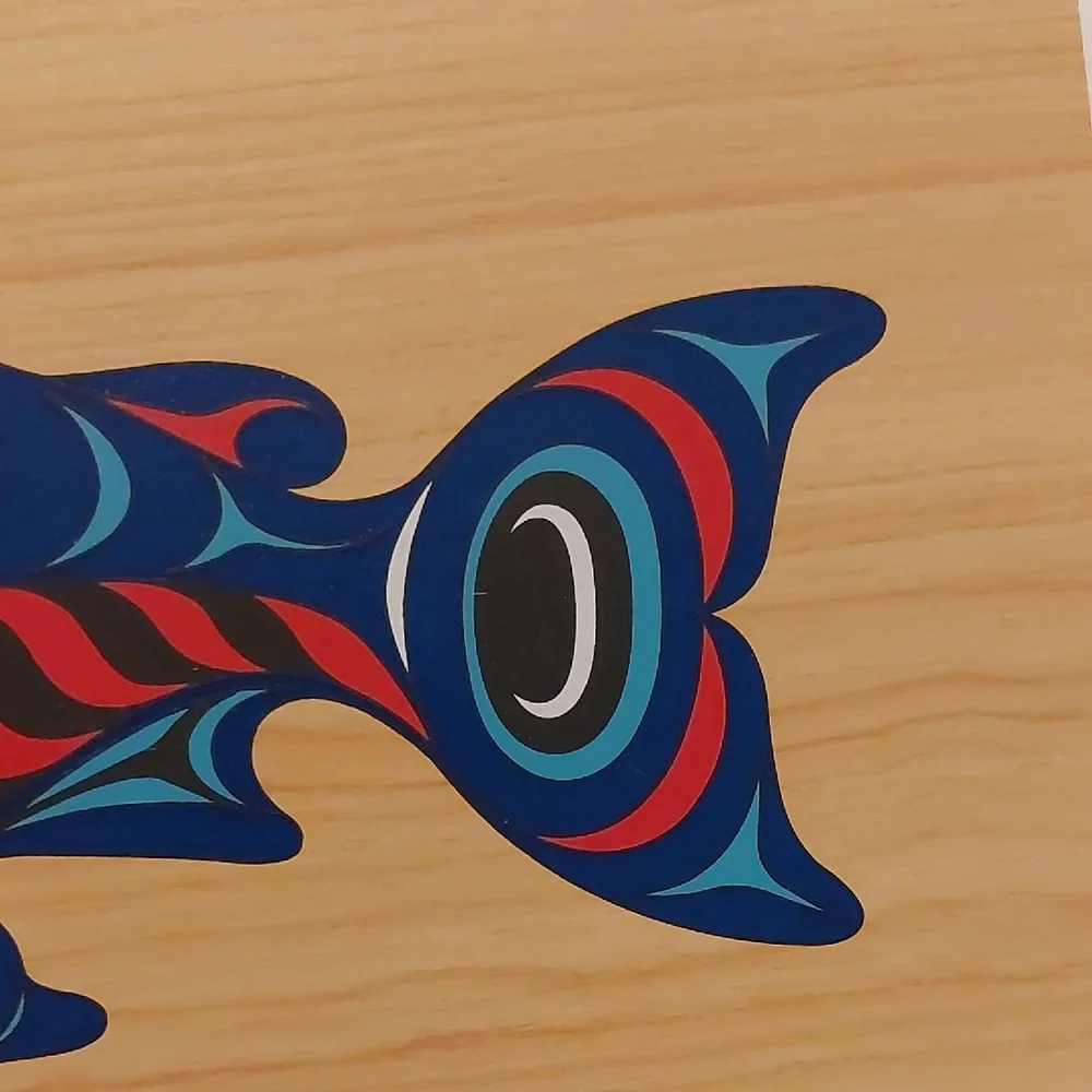 Salmon Legend Sliding Box by Joe Wilson Coast Salish Art Stash Box Art